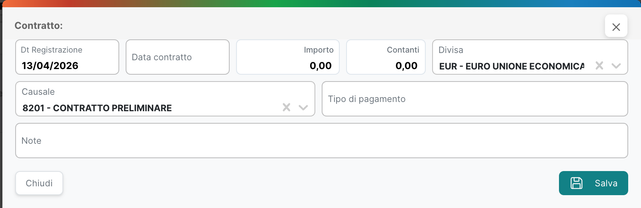 Dettaglio contratto