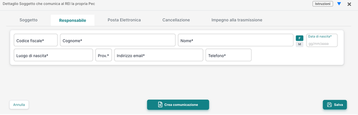Scheda Responsabile comunicazioni