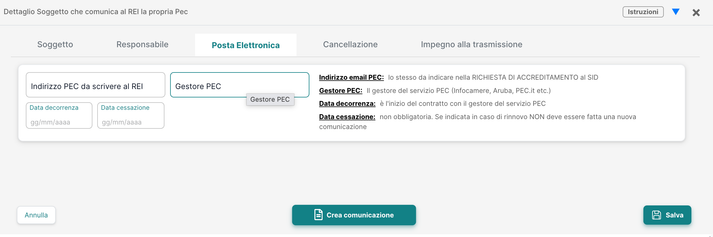 Scheda Posta elettronica