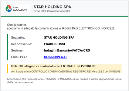 Email di conferma