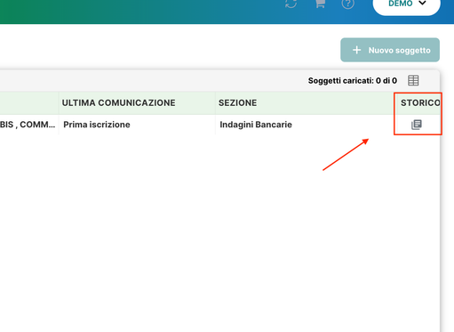 Storico comunicazioni — dettaglio