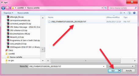 Selezione file e tipo documento
