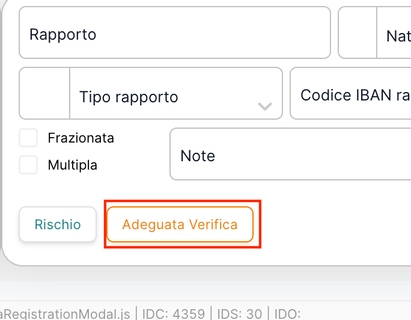Rapporto — Adeguata Verifica