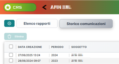 Storico comunicazioni