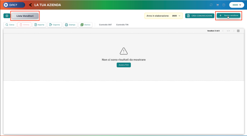 Lista Venditori &mdash; Nuovo venditore