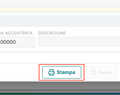 Indagine ricevuta — bottone Stampa