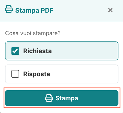 Stampa PDF — Richiesta