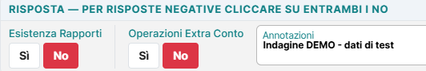 Risposta negativa — entrambi NO