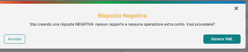 Conferma risposta negativa