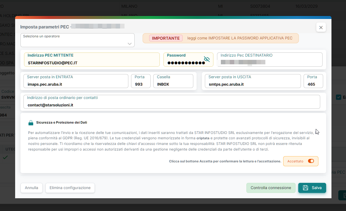 CORA — Dashboard PEC