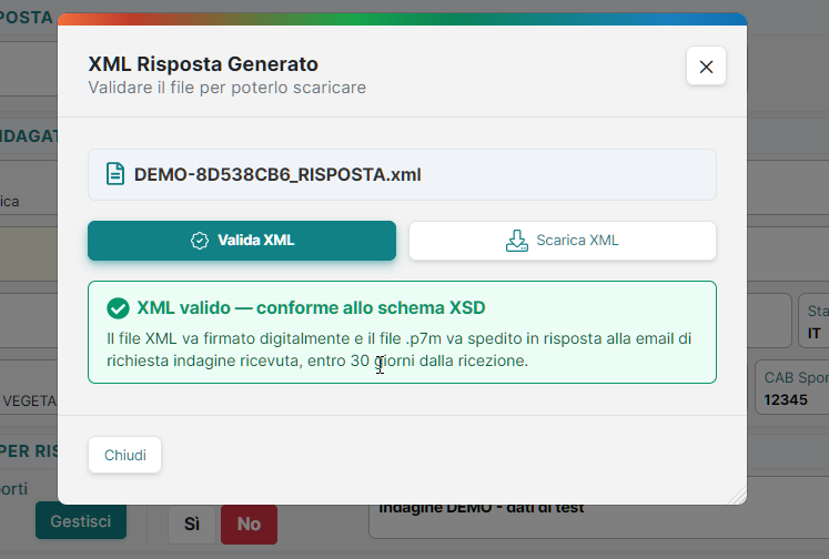 Validazione pre-invio MIBA