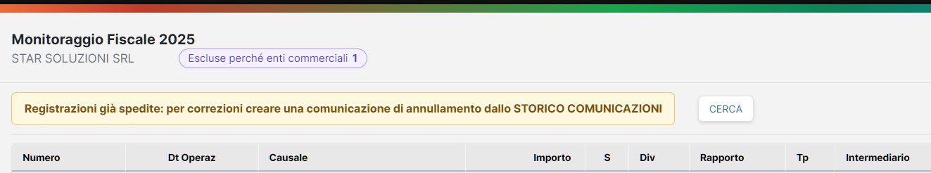 Storico delle comunicazioni
